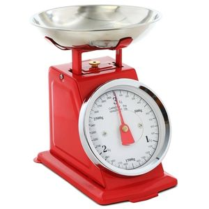 Balance de cuisine métal rouge