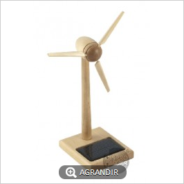 MINI EOLIENNE SOLAIRE EN BOIS FSH